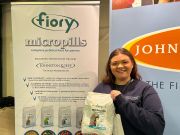 Maddy Johnston, Marketing and Media Manager at Johnston & Jeff, with Fiory’s Micropills range. 